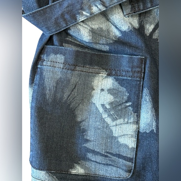 LOGO by Lori Goldstein Women's Shibori Print Denim Wrap Jacket 18 W - Picture 9 of 16